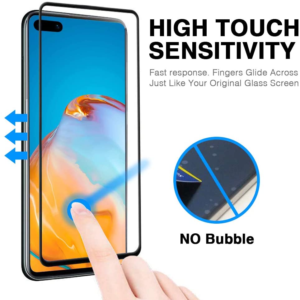 Full screenprotector geschikt voor Huawei P40 [ 2 Pack ]