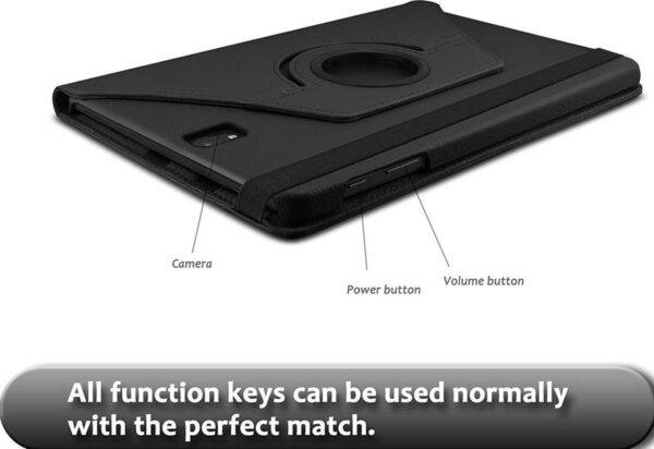 Hoesje geschikt voor Samsung Galaxy Tab S3 9.7 (SM-T820/T825) Hoes Case Cover 360° draaibaar Zwart