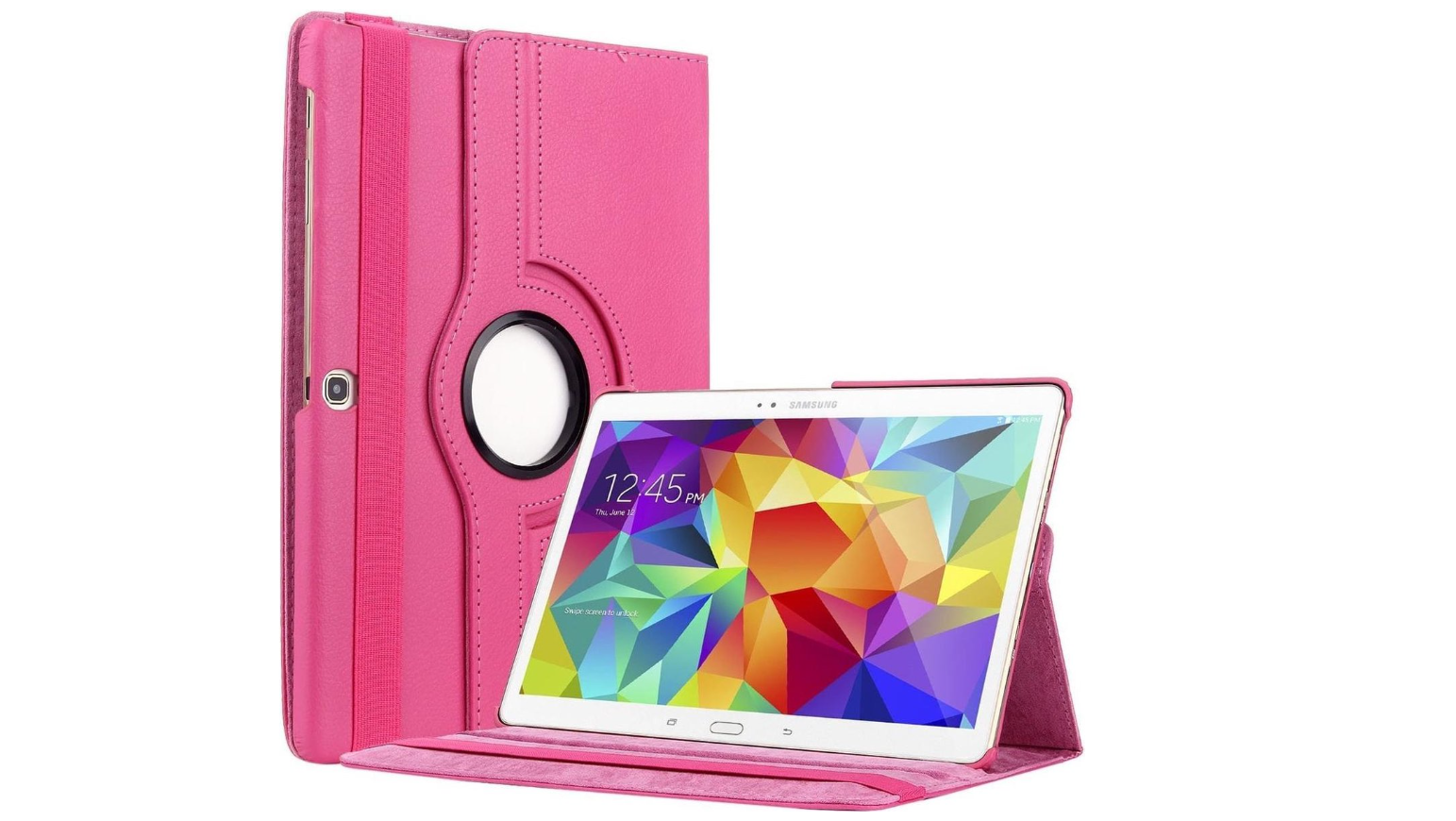 Draaibare hoes geschikt voor de Samsung Galaxy Tab S 10.5 - Roze