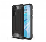 Hoesje geschikt voor Huawei P40 Armor Hybrid Hoesje - Zwart