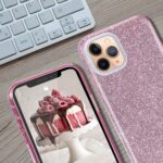 Hoesje geschikt voor iPhone 11 Hoesje - Glitter Siliconen - Roze