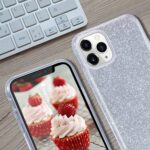 Hoesje geschikt voor iPhone 11 Hoesje - Glitter Siliconen - Zilver