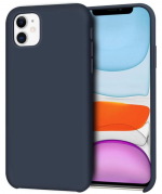 Hoesje geschikt voor iPhone 11  Pro Hoesje - Siliconen Backcover - Donker blauw