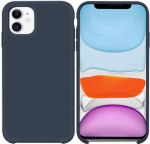 Hoesje geschikt voor iPhone 11  Pro Hoesje - Siliconen Backcover - Donker blauw