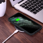 Hoesje geschikt voor iPhone 12 Hoesje - Siliconen Backcover - Zwart + Tempered Glas