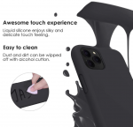 Hoesje geschikt voor iPhone 12 Hoesje - Siliconen Backcover - Zwart + Tempered Glas