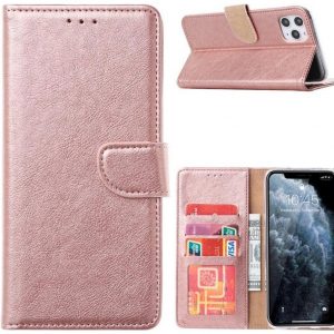 Hoesje geschikt voor iPhone 12 Pro Max - Bookcase Rose Goud - portemonnee hoesje