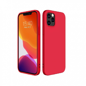 Hoesje geschikt voor iPhone 12 Pro Max Hoesje - Siliconen Backcover - Rood