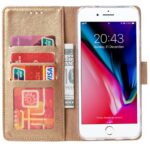 Hoesje geschikt voor iPhone 7/8 SE (2020) - Bookcase Goud - portemonnee hoesje