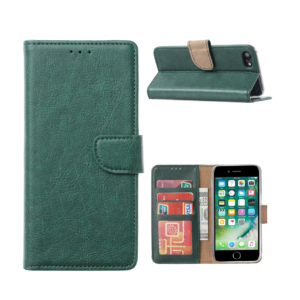 Hoesje geschikt voor iPhone 7/8 SE (2020) - Bookcase Groen - portemonnee hoesje