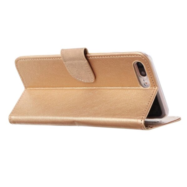 Hoesje geschikt voor iPhone 7 Plus / 8 Plus - Bookcase Goud - portemonnee hoesje