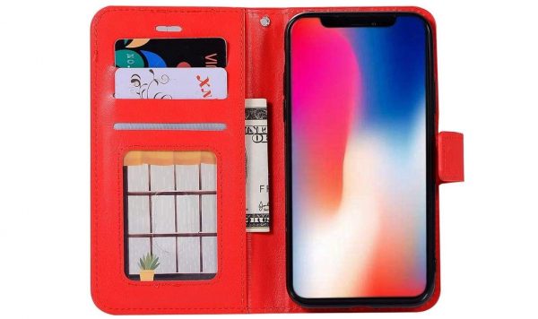 Hoesje geschikt voor iPhone X / XS - Bookcase Rood - portemonnee hoesje