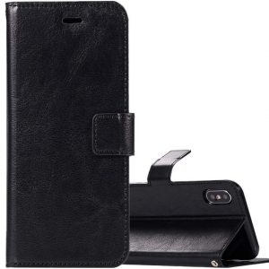 Hoesje geschikt voor iPhone X / XS - Bookcase Zwart - portemonnee hoesje