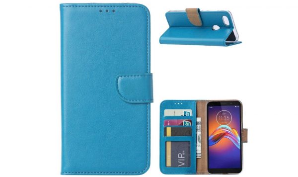 Hoesje geschikt voor Motorola E6 Play - Bookcase Turquoise - portemonnee hoesje