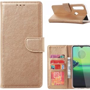 Hoesje geschikt voor Motorola G8 Power - Bookcase Goud - portemonnee hoesje