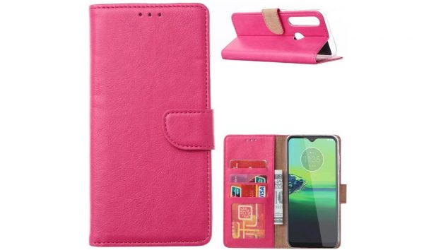 Hoesje geschikt voor Motorola G8 Power - Bookcase Roze - portemonnee hoesje