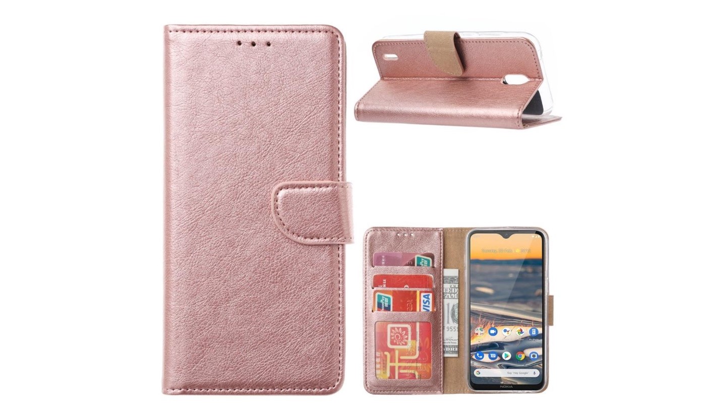 Hoesje geschikt voor Nokia 1.3 - Bookcase Rose Goud - portemonnee hoesje