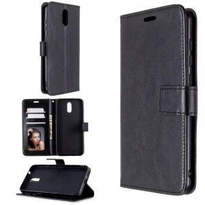 Hoesje geschikt voor Nokia 2.4 - Bookcase Zwart - portemonnee hoesje