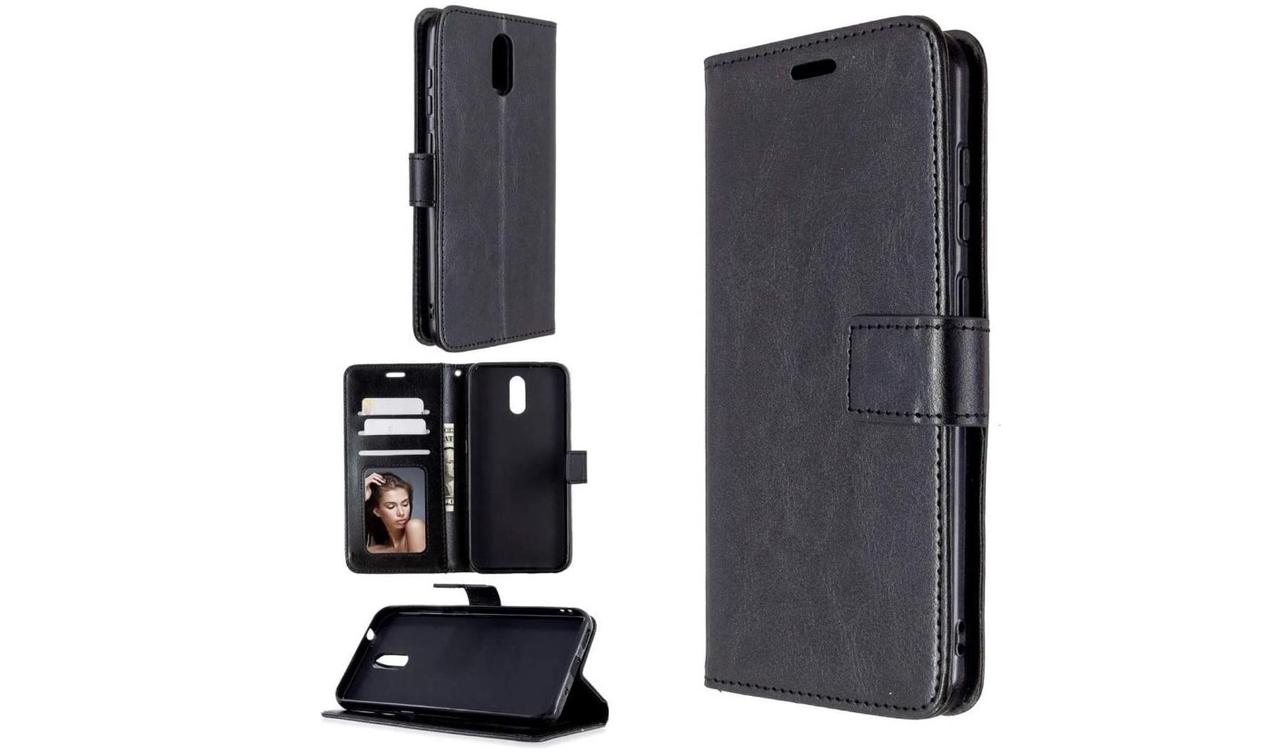 Hoesje geschikt voor Nokia 2.4 - Bookcase Zwart - portemonnee hoesje