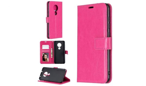 Hoesje geschikt voor Nokia 3.4 - Bookcase Roze - portemonnee hoesje