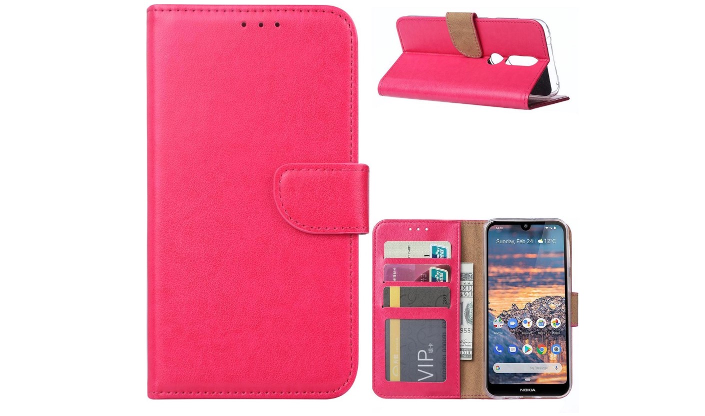 Hoesje geschikt voor Nokia 4.2 - Bookcase Roze - portemonnee hoesje