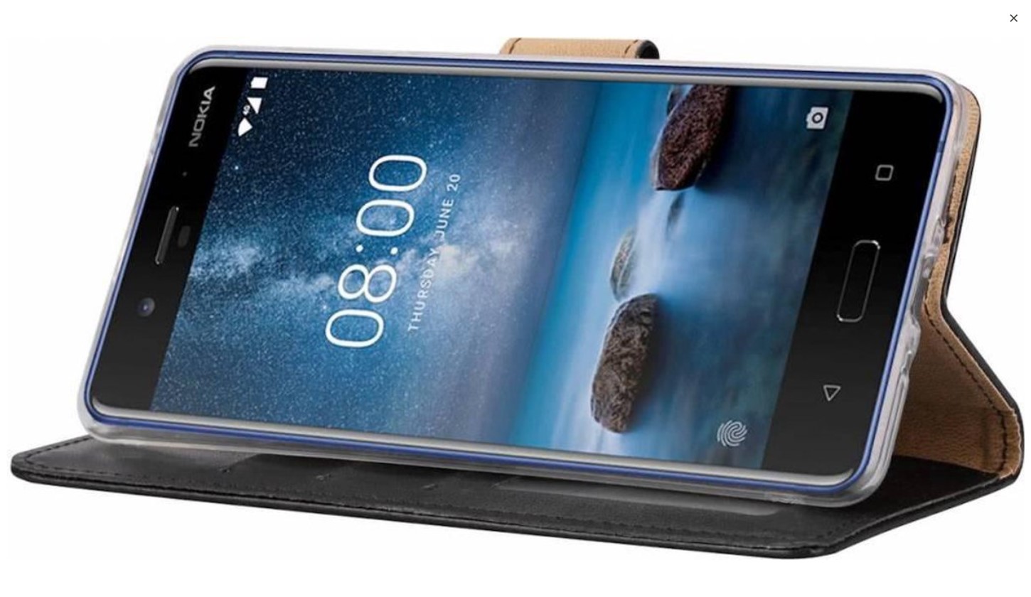 Hoesje geschikt voor Nokia 6.1 (2018) - Bookcase Zwart - portemonnee hoesje