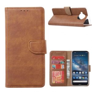 Hoesje geschikt voor Nokia 8.3 - Bookcase Bruin - portemonnee hoesje