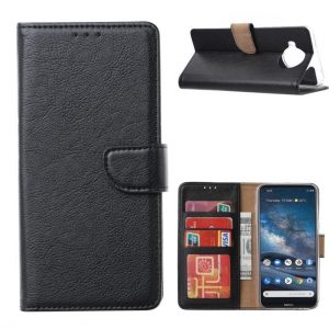 Hoesje geschikt voor Nokia 8.3 - Bookcase Zwart - portemonnee hoesje