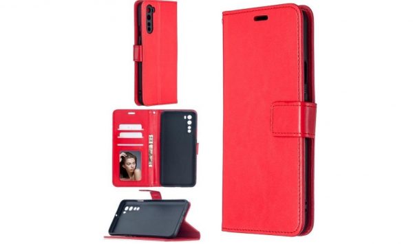 Hoesje geschikt voor OnePlus Nord - Bookcase Rood - portemonnee hoesje