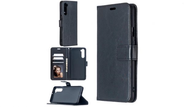Hoesje geschikt voor OnePlus Nord - Bookcase Zwart - portemonnee hoesje