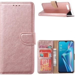 Hoesje geschikt voor Oppo A52 / A72 / A92 hoesje book case Goud