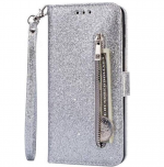 Hoesje geschikt voor Samsung Galaxy A01 Glitter Bookcase hoesje Portemonnee met rits - Rose Goud