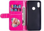Hoesje geschikt voor Samsung Galaxy A10s Glitter Bookcase hoesje portemonnee met rits - Roze