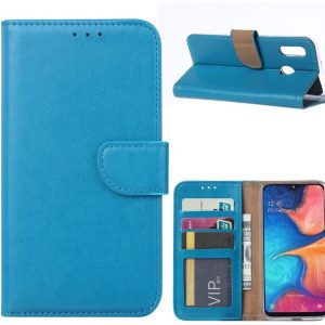 Hoesje geschikt voor Samsung Galaxy A20E - Bookcase Turquoise - portemonnee hoesje