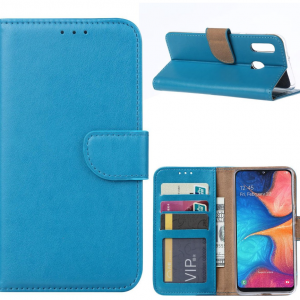 Hoesje geschikt voor Samsung Galaxy A20E - Bookcase Turquoise - portemonnee hoesje