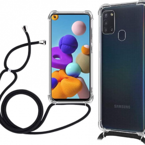 Hoesje geschikt voor Samsung Galaxy A21S Backcover hoesje met koord