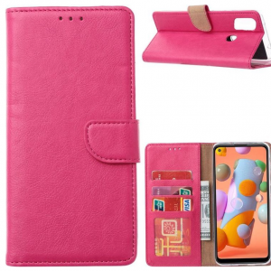 Hoesje geschikt voor Samsung Galaxy A21S - Bookcase Roze - portemonnee hoesje