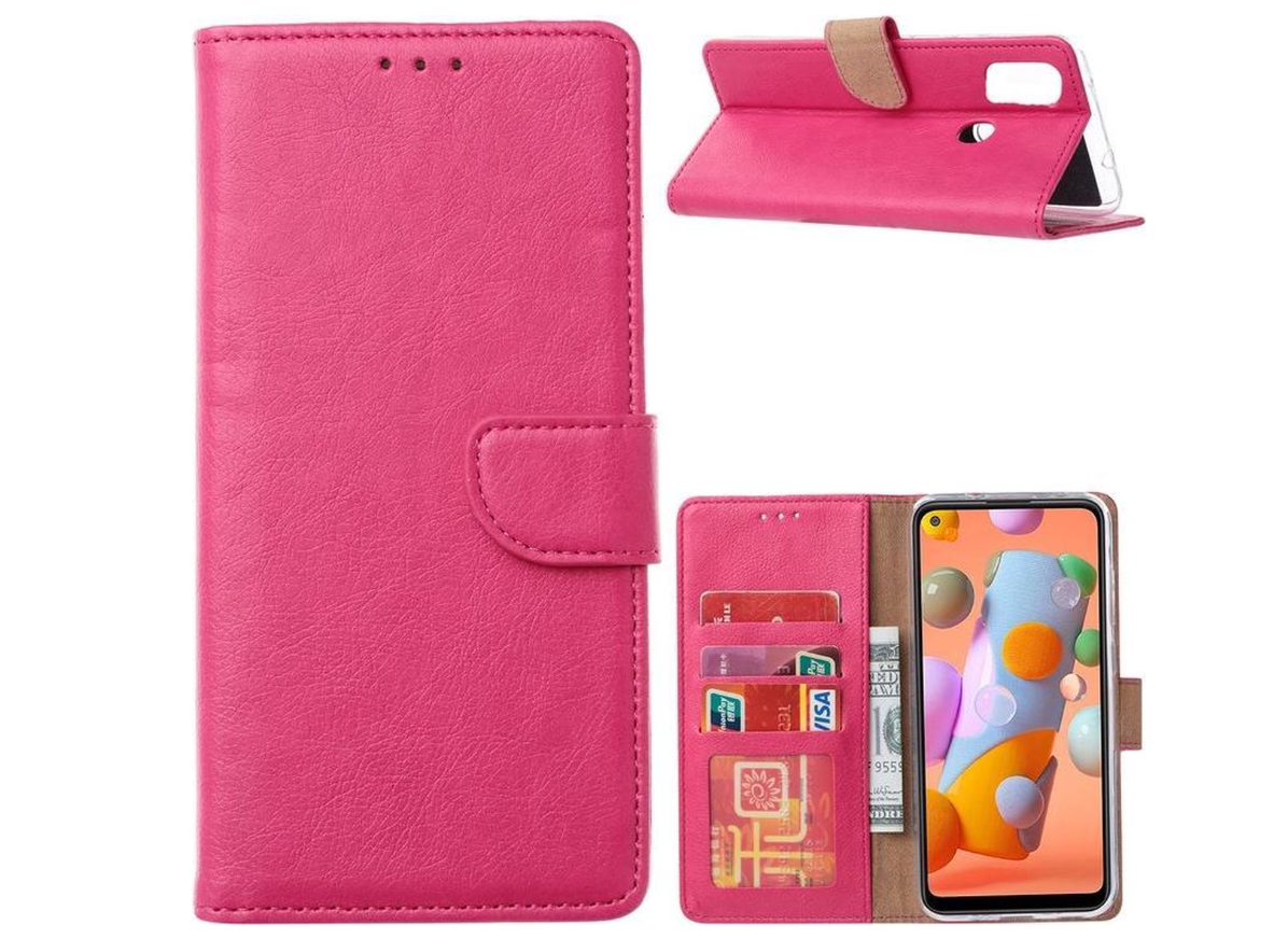 Hoesje geschikt voor Samsung Galaxy A21S - Bookcase Roze - portemonnee hoesje