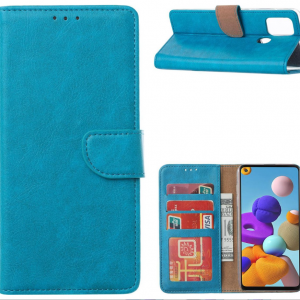 Hoesje geschikt voor Samsung Galaxy A21S - Bookcase Turquoise - portemonnee hoesje