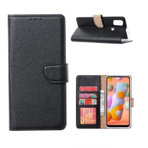 Hoesje geschikt voor Samsung Galaxy A21S - Bookcase Zwart - portemonnee hoesje
