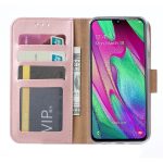 Hoesje geschikt voor Samsung Galaxy A40 - Bookcase Rose Goud- portemonee hoesje