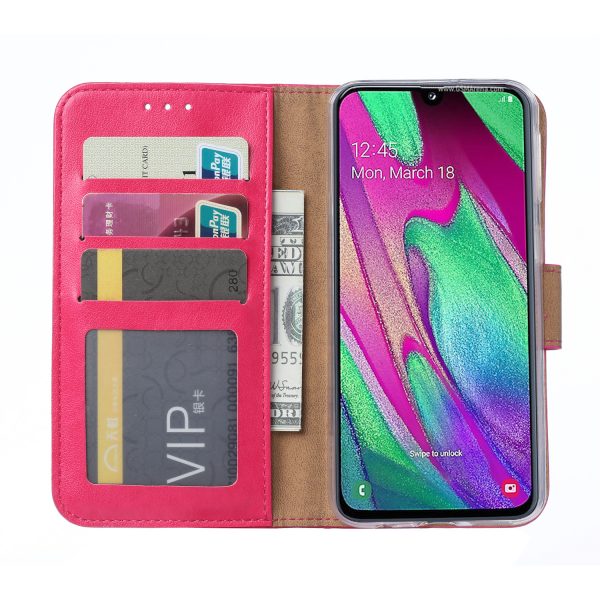 Hoesje geschikt voor Samsung Galaxy A40 - Bookcase Roze - portemonee hoesje