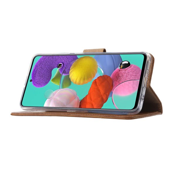 Hoesje geschikt voor Samsung Galaxy A51 - Bookcase Bruin - portemonnee hoesje