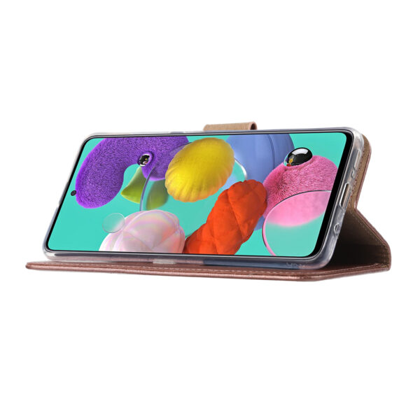 Hoesje geschikt voor Samsung Galaxy A51 - Bookcase Rose goud - portemonnee hoesje