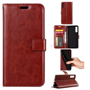 Hoesje geschikt voor Samsung Galaxy A7 2018 - Bookcase Bruin - portemonnee hoesje