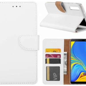 Hoesje geschikt voor Samsung Galaxy A7 2018 - Bookcase Wit - portemonnee hoesje