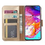 Hoesje geschikt voor Samsung Galaxy A70 / A70S - Bookcase Goud- portemonee hoesje
