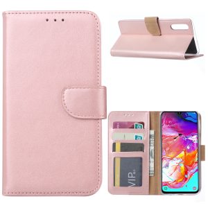Hoesje geschikt voor Samsung Galaxy A70 / A70S - Bookcase Rose Goud- portemonee hoesje