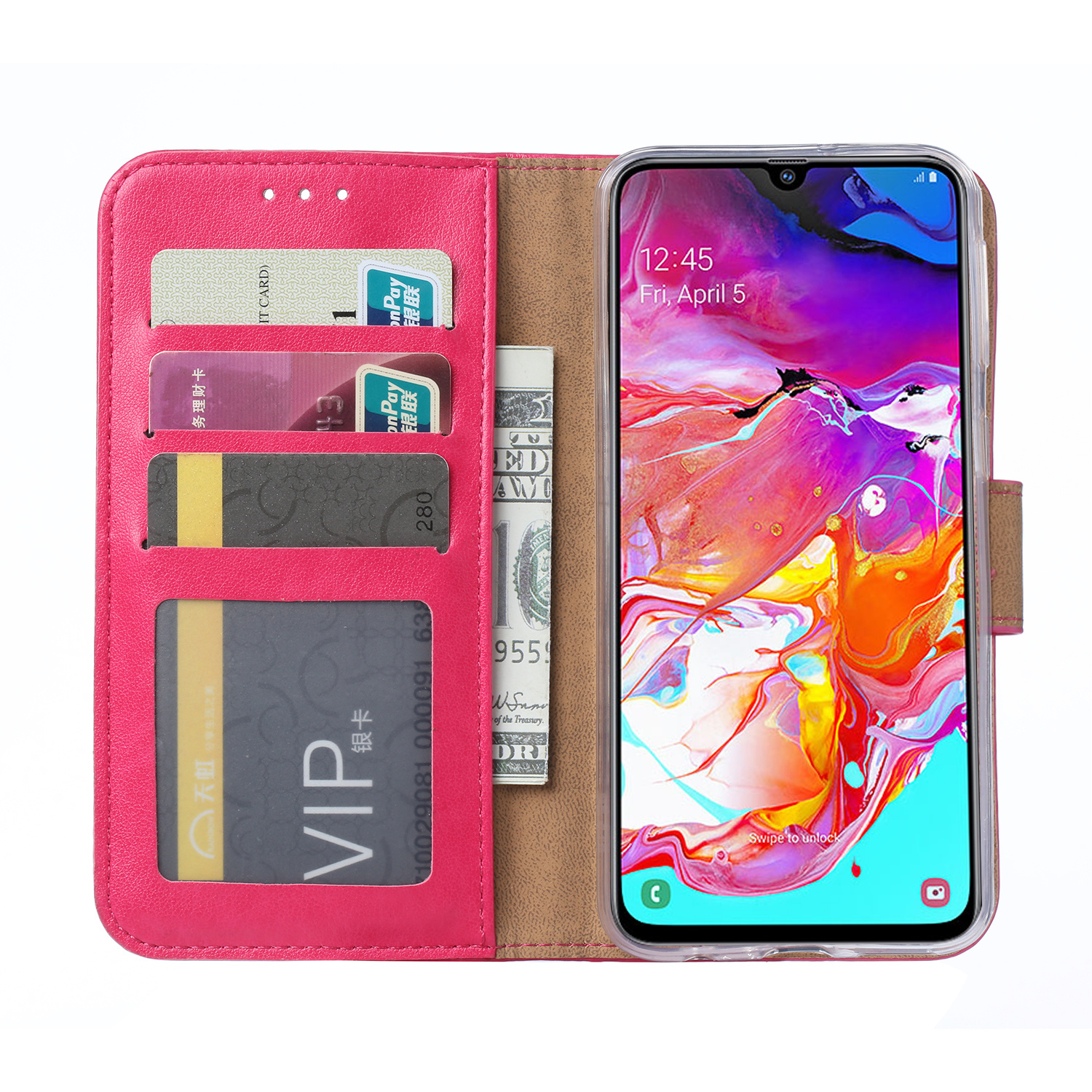 Hoesje geschikt voor Samsung Galaxy A70 / A70S - Bookcase Roze - portemonee hoesje