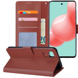 Hoesje geschikt voor Samsung Galaxy A71 - Bookcase Bruin - portemonnee hoesje